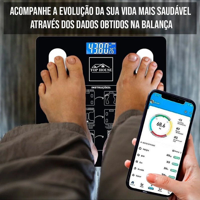 Balança Digital de Bioimpedância Inteligente