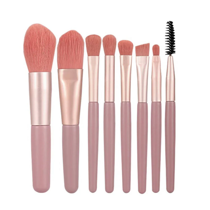 Kit w/8 Makeup Brushes with Transparent Case