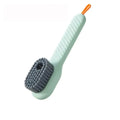 Multifunction Cleaning Shoe Brush Soft Automatic Liquid Shoe Brush Long Handle Clothes Soap Brush With Hook Clean Tool